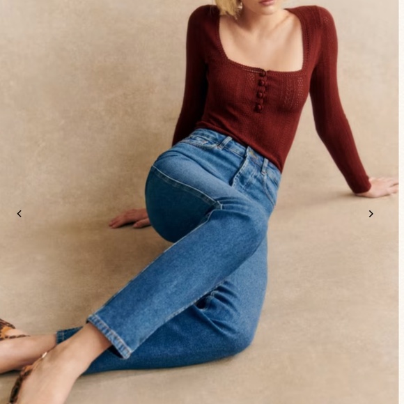 Sezane Blue Women's Jeans - Picture 3 of 8